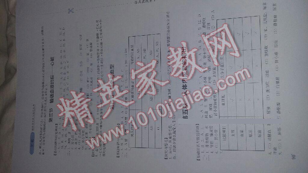 2015年新课程实践与探究丛书七年级生物下册 第4页