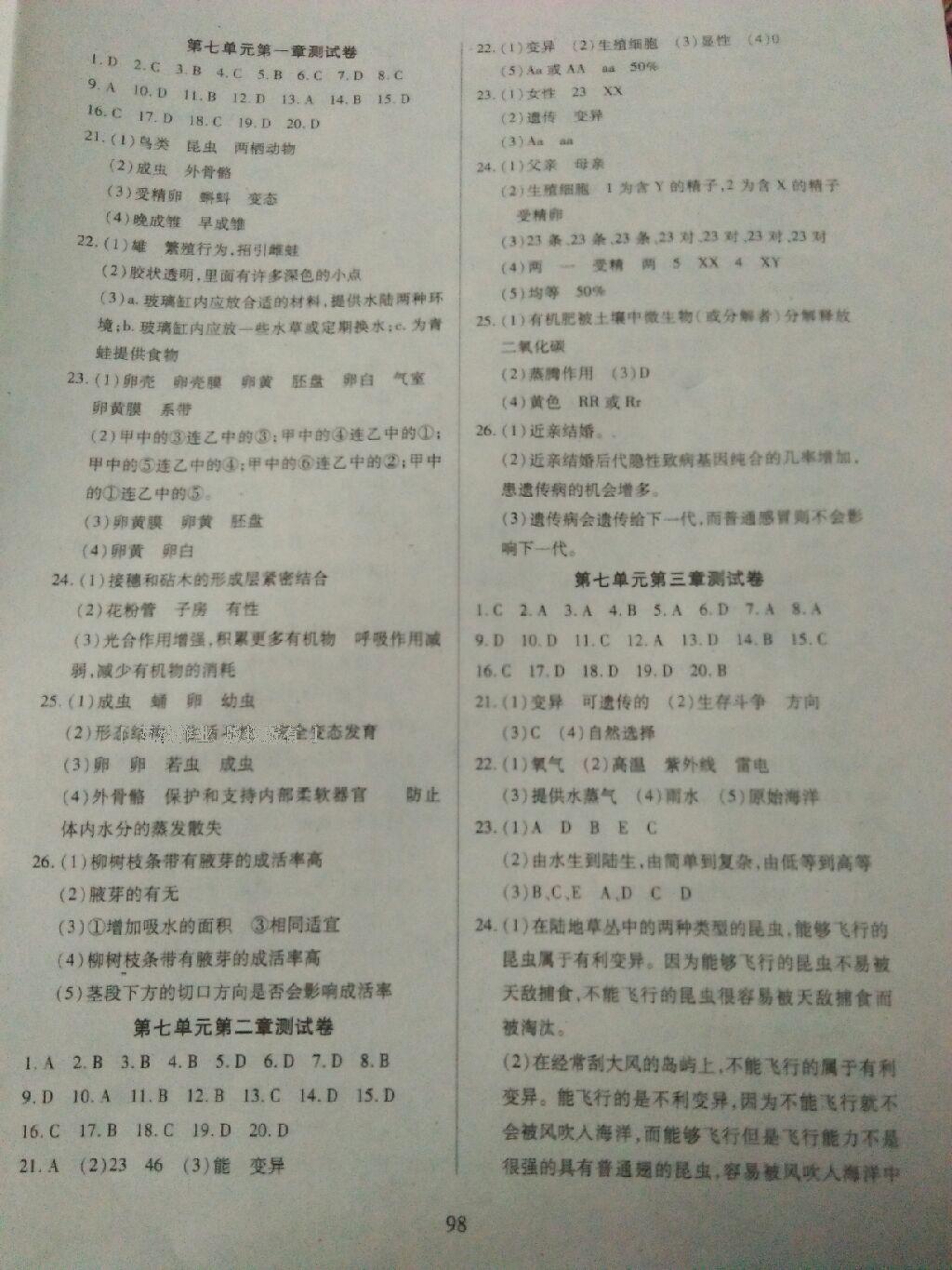 2015年有效課堂課時(shí)導(dǎo)學(xué)案八年級(jí)生物下冊人教版 第22頁