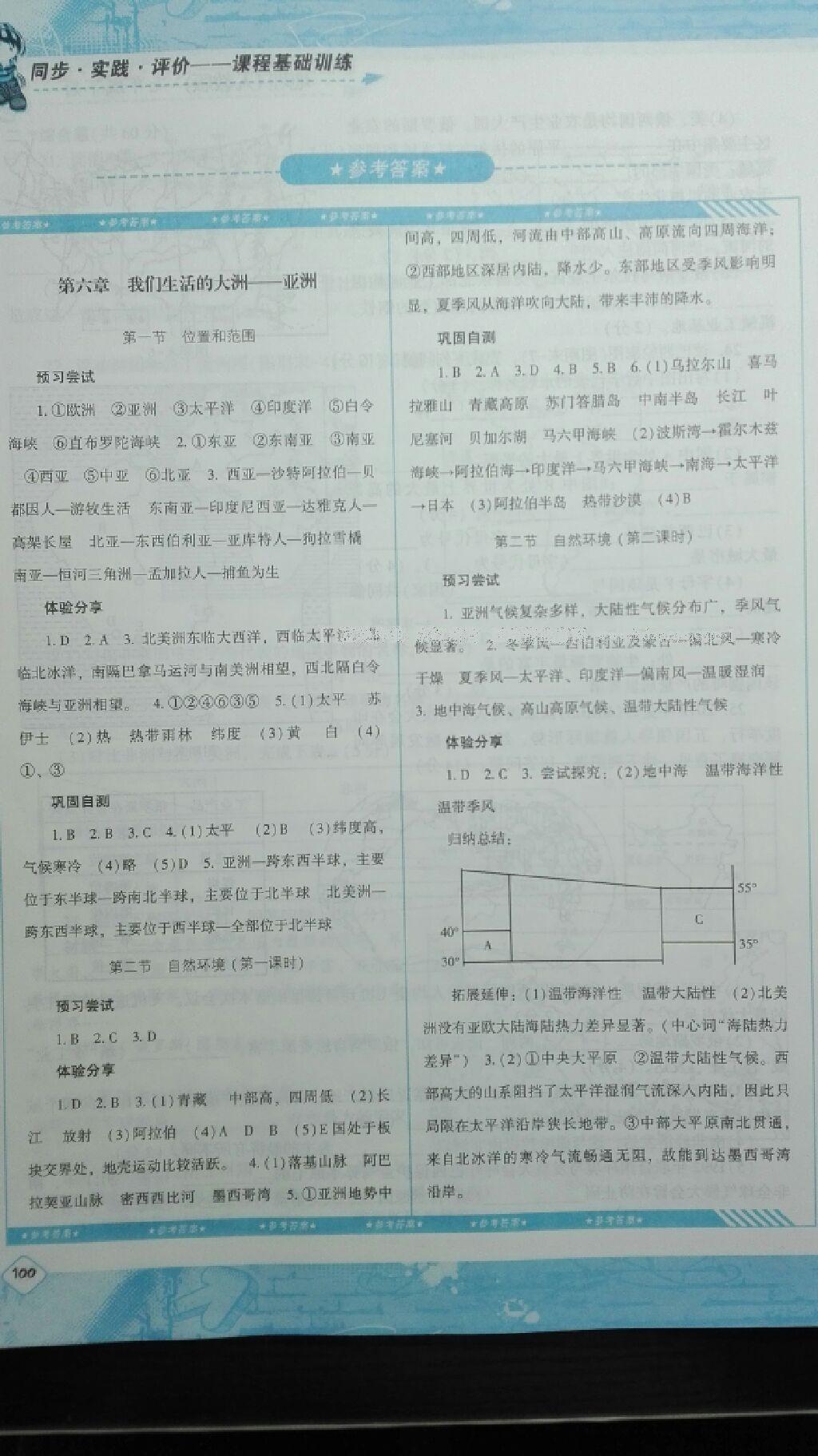 2015年課程基礎(chǔ)訓(xùn)練七年級(jí)地理下冊(cè)人教版湖南少年兒童出版社 第14頁