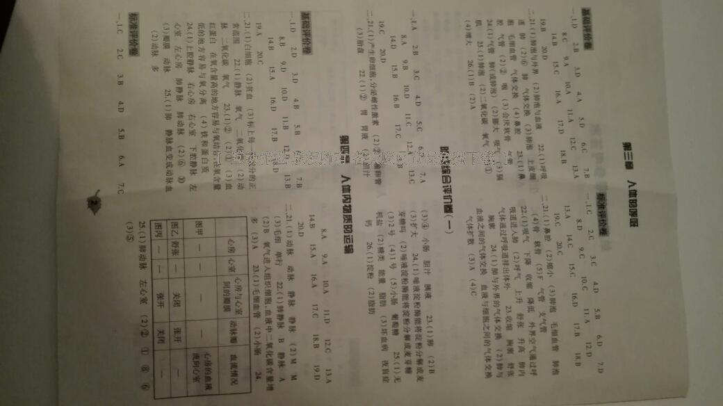 2016年基础训练七年级生物学下册人教版河南省内使用 第17页