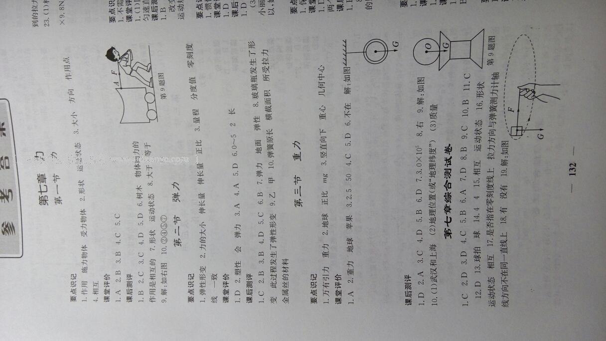 2016年课堂点睛八年级物理下册人教版&nbsp;第22页