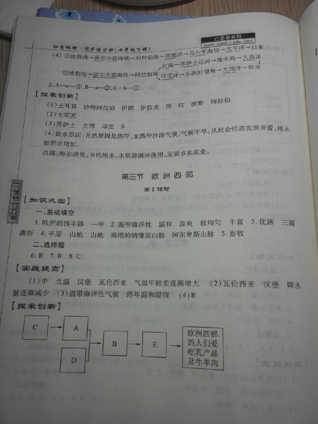 2016年基础训练七年级地理下册人教版仅限河南省内使用大象出版社 第19页