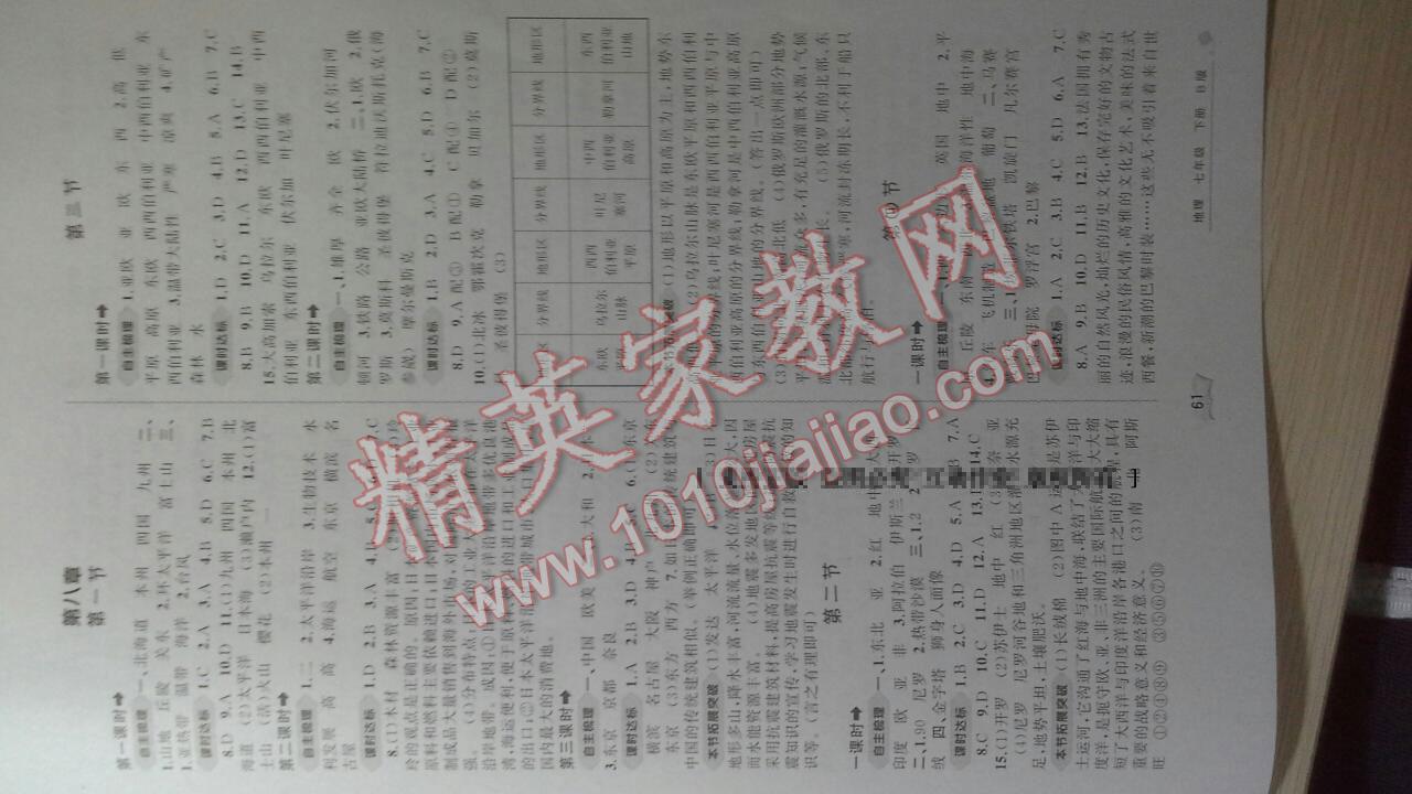 2015年新課程學(xué)習(xí)與測評七年級地理下冊課標(biāo)版B 第3頁