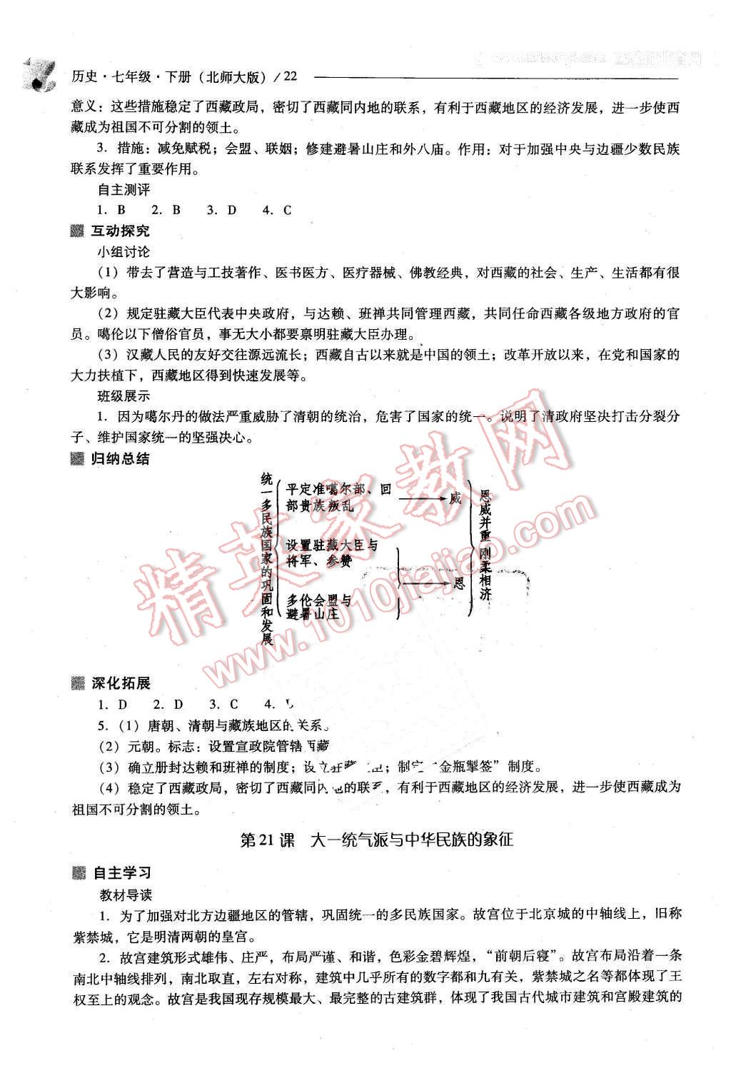 2016年新課程問題解決導(dǎo)學(xué)方案七年級歷史下冊北師大版 第22頁