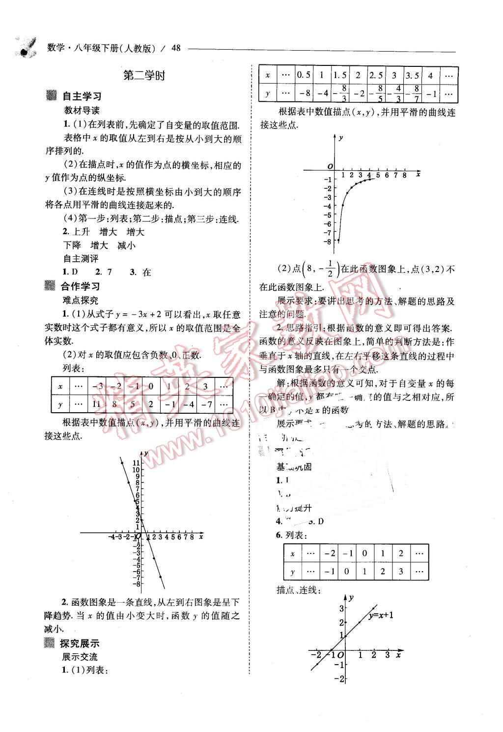 2016年新课程问题解决导学方案八年级数学下册人教版 第48页