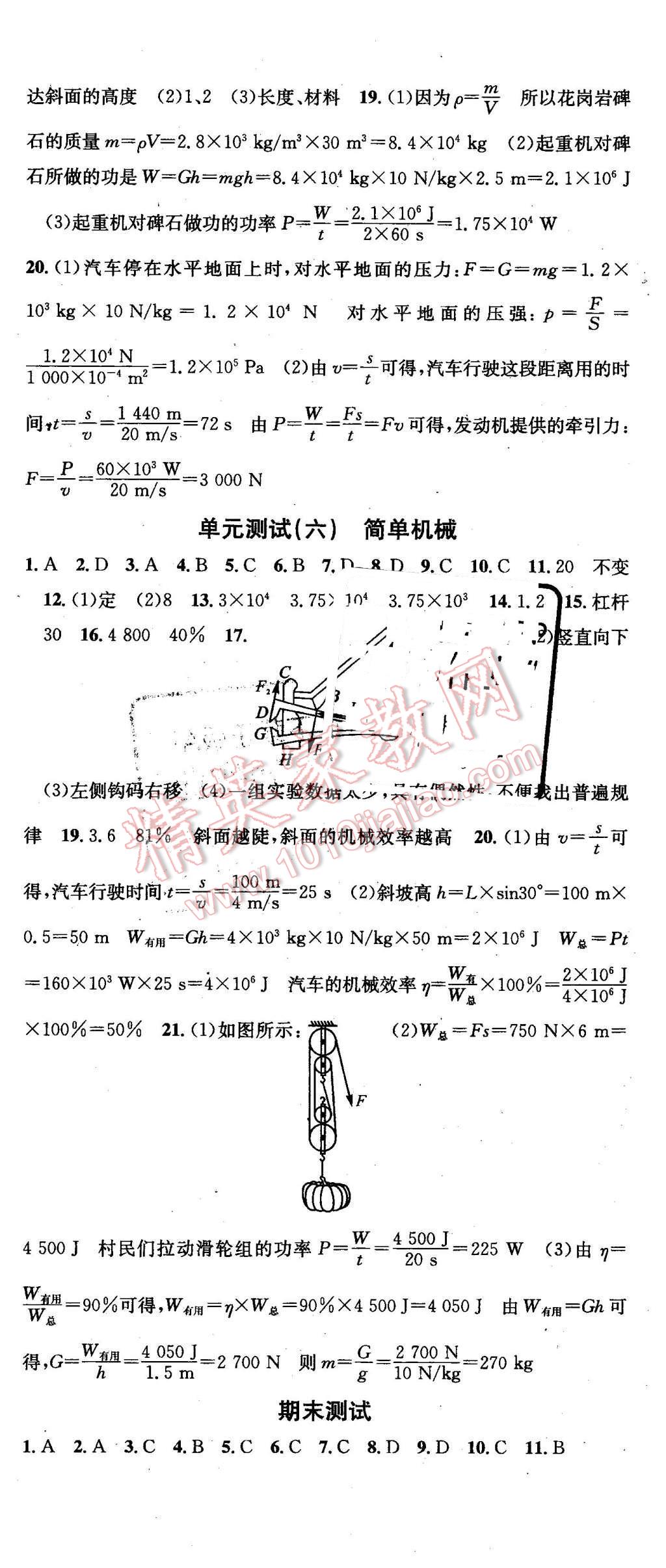 2016年名校课堂滚动学习法八年级物理下册人教版 第23页