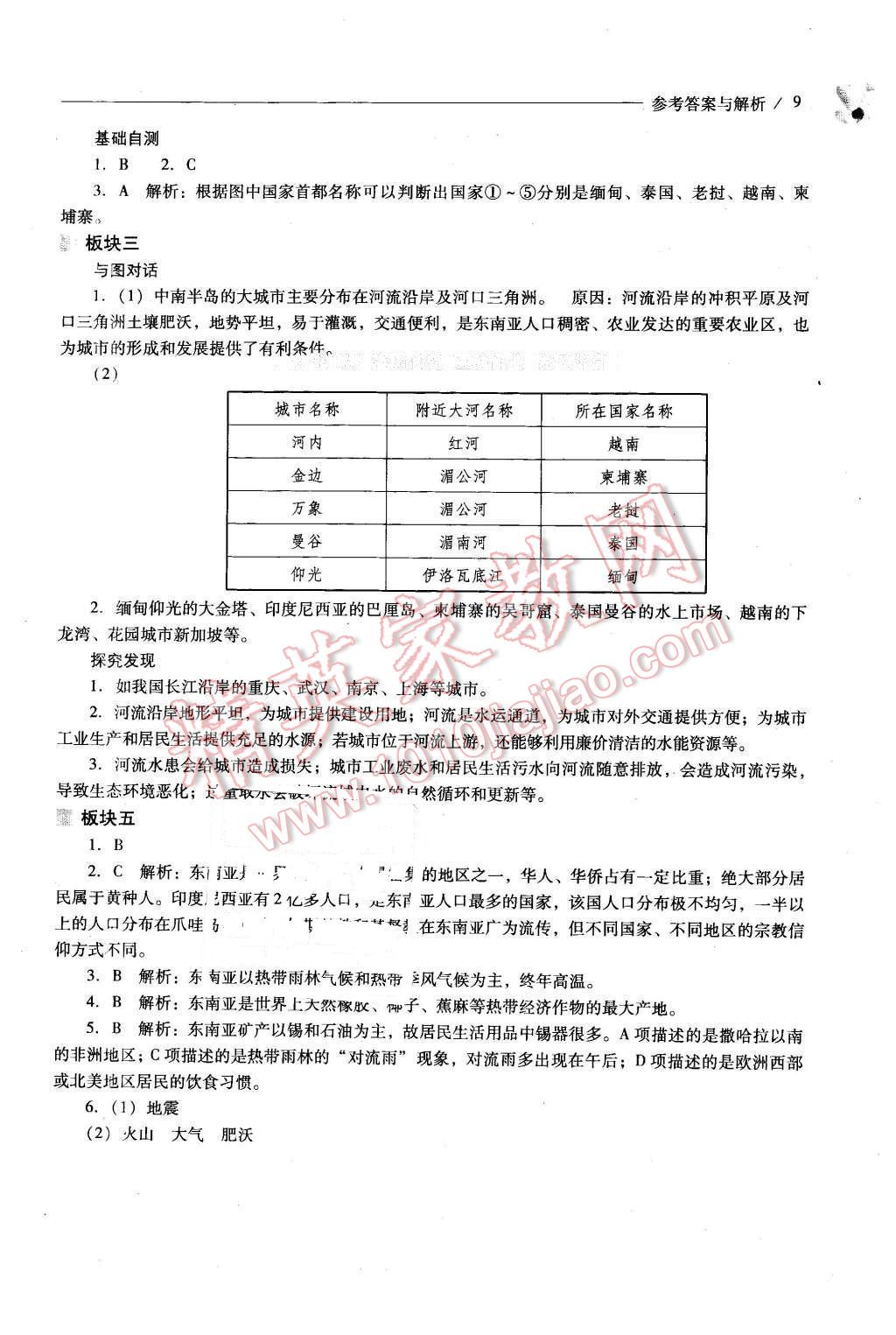 2016年新課程問(wèn)題解決導(dǎo)學(xué)方案七年級(jí)地理下冊(cè)人教版 第9頁(yè)