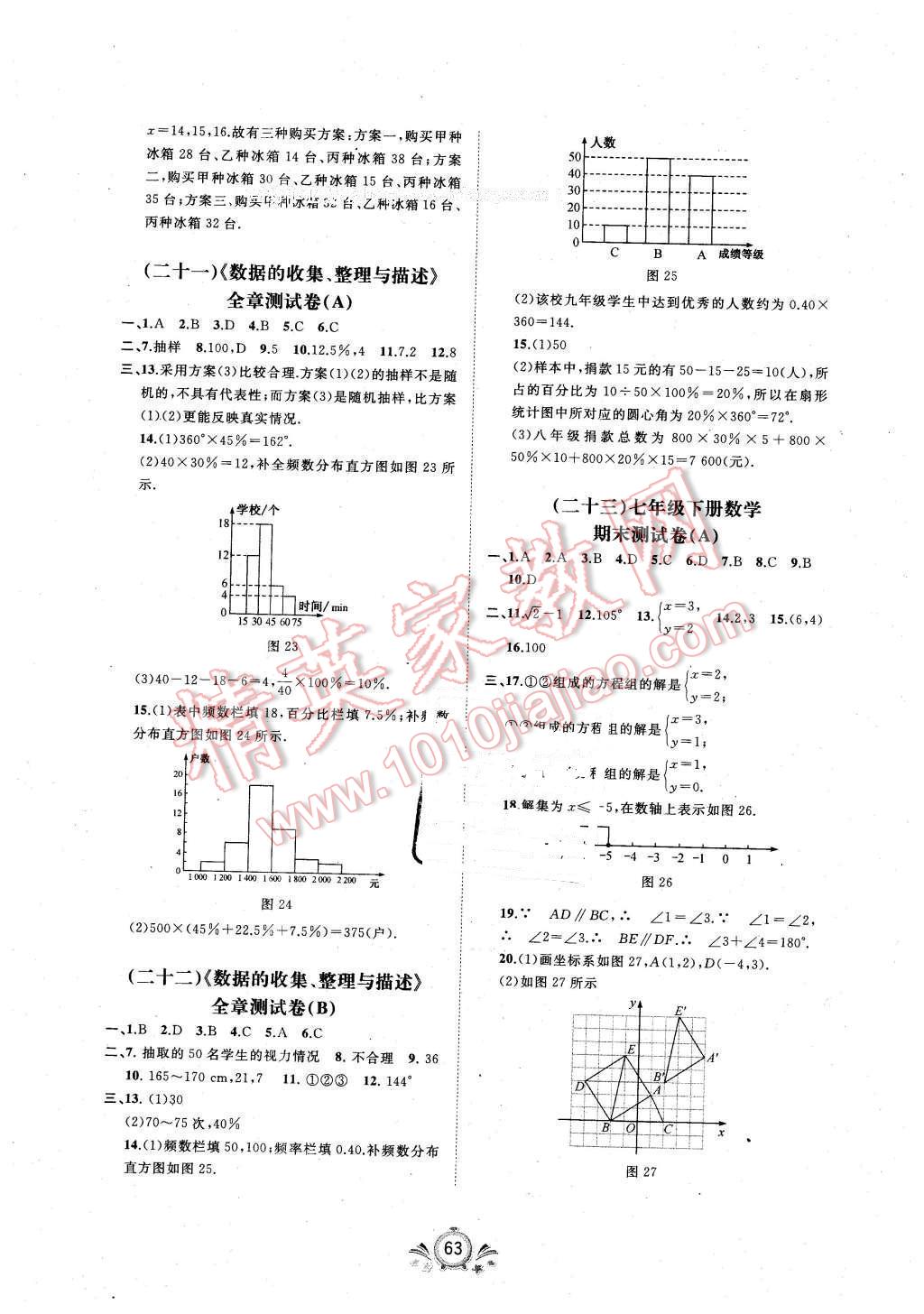 2016年新課程學習與測評單元雙測七年級數(shù)學下冊A版 第7頁