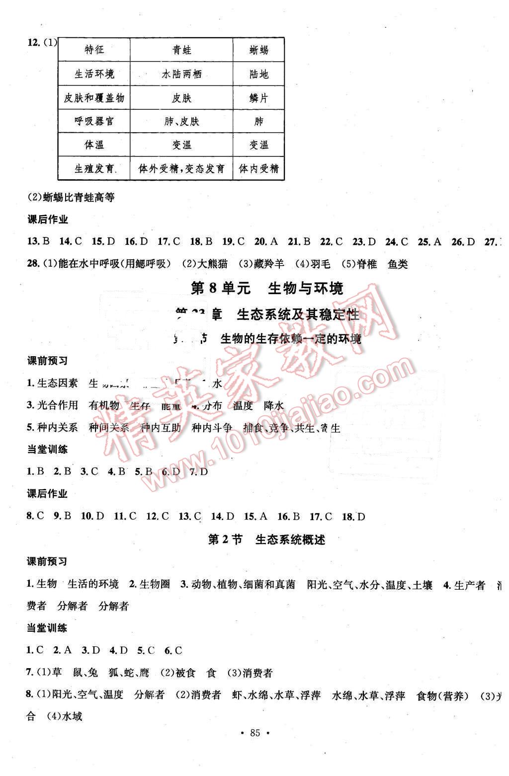 2016年名校课堂滚动学习法八年级生物下册北师大版 第5页