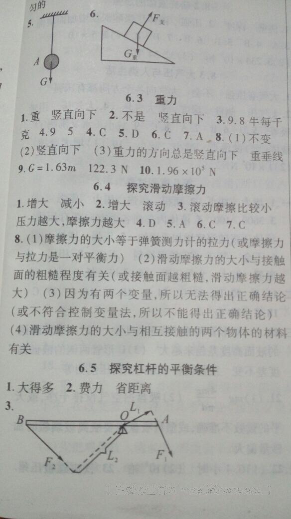 2015年物理指導(dǎo)用書八年級下冊滬粵版 第6頁