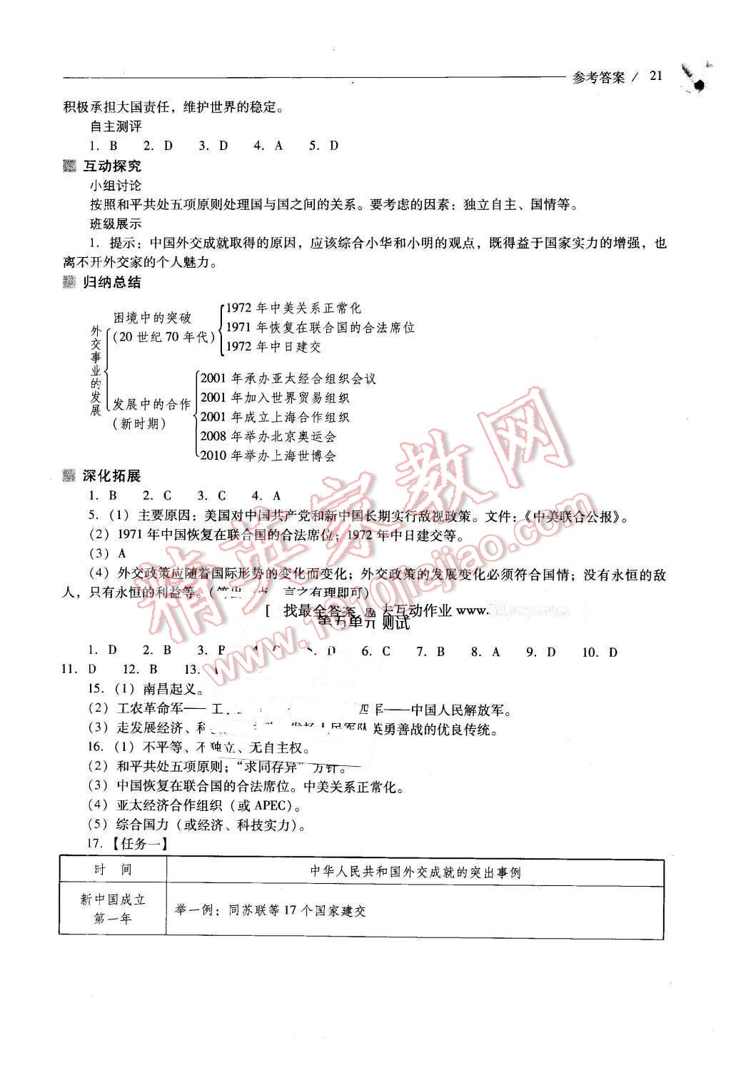 2016年新課程問題解決導學方案八年級中國歷史下冊人教版 第21頁