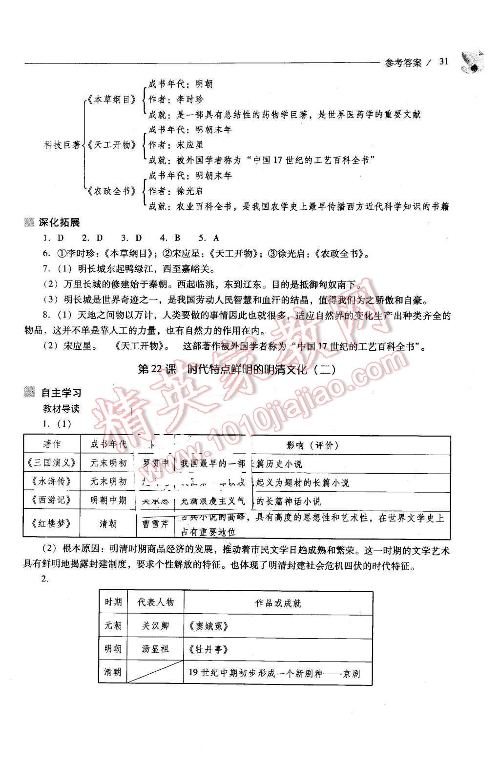 2016年新課程問(wèn)題解決導(dǎo)學(xué)方案七年級(jí)中國(guó)歷史下冊(cè)人教版 第31頁(yè)