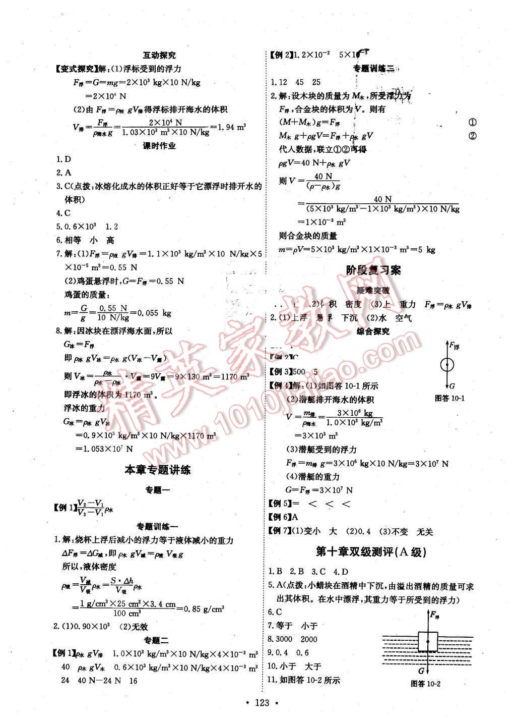 2016年长江全能学案同步练习册八年级物理下册人教版 第9页