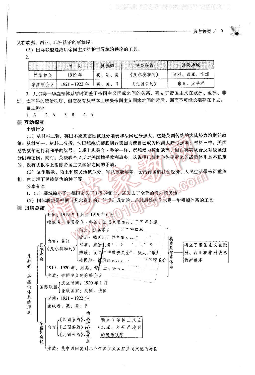 2016年新課程問(wèn)題解決導(dǎo)學(xué)方案九年級(jí)世界歷史下冊(cè)人教版 第5頁(yè)