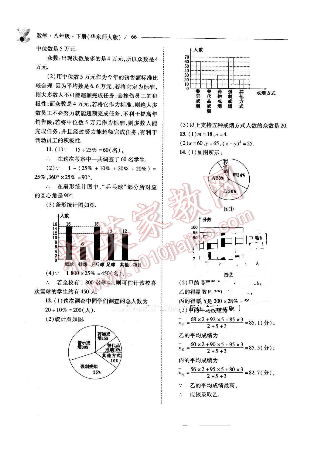 2016年新課程問(wèn)題解決導(dǎo)學(xué)方案八年級(jí)數(shù)學(xué)下冊(cè)華東師大版 第66頁(yè)