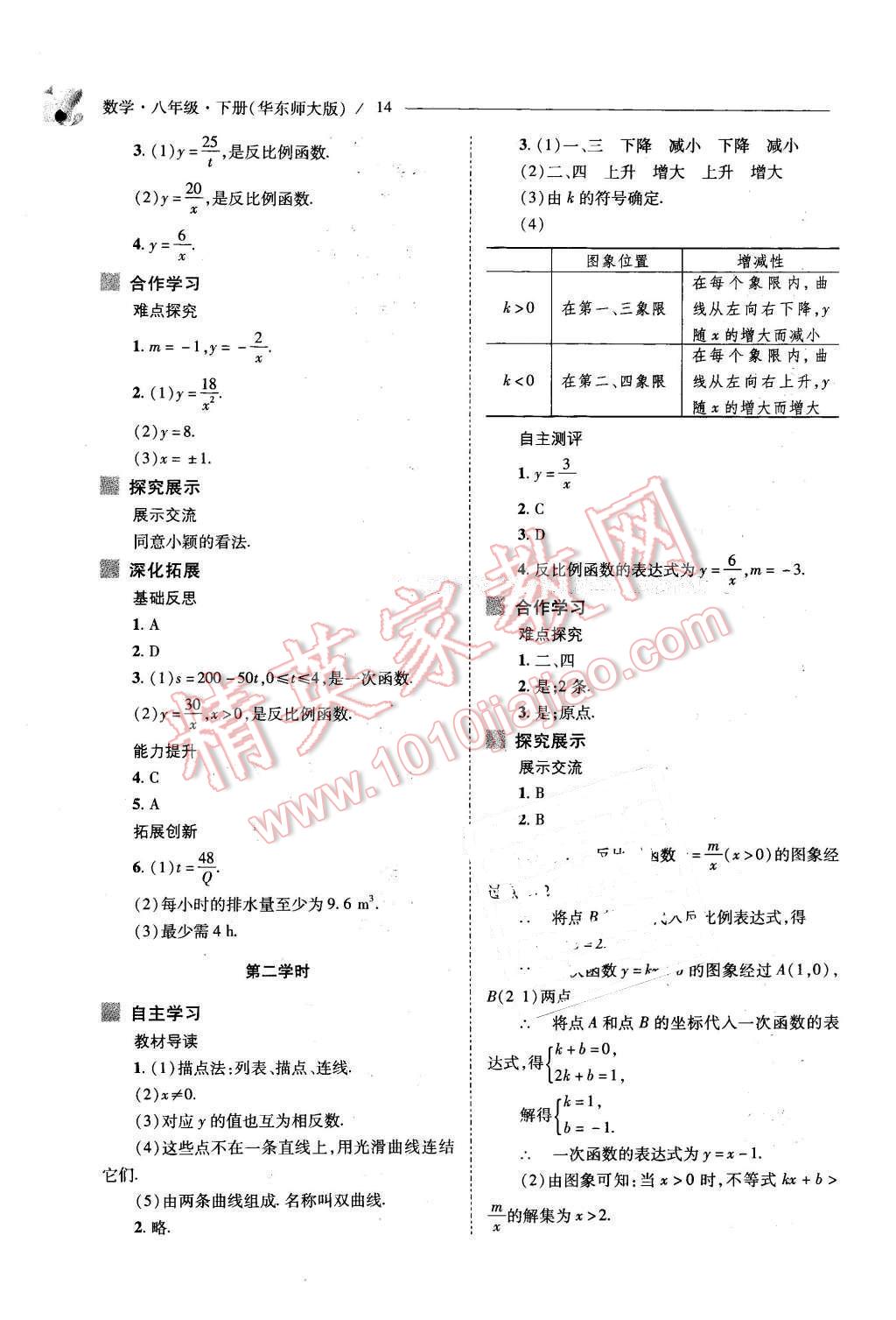 2016年新課程問題解決導學方案八年級數(shù)學下冊華東師大版 第14頁