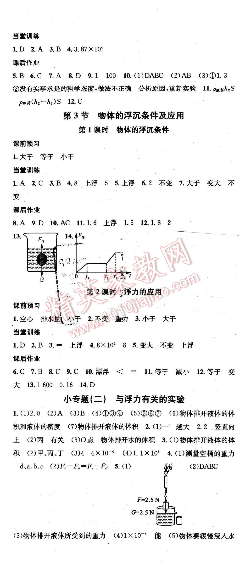 2016年名校课堂滚动学习法八年级物理下册人教版 第8页