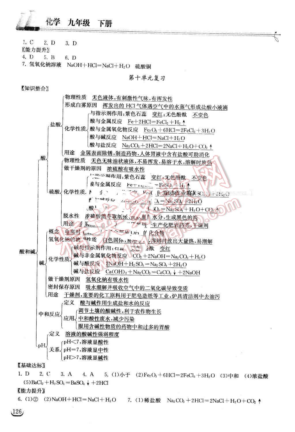 2016年长江作业本同步练习册九年级化学下册人教版 第6页