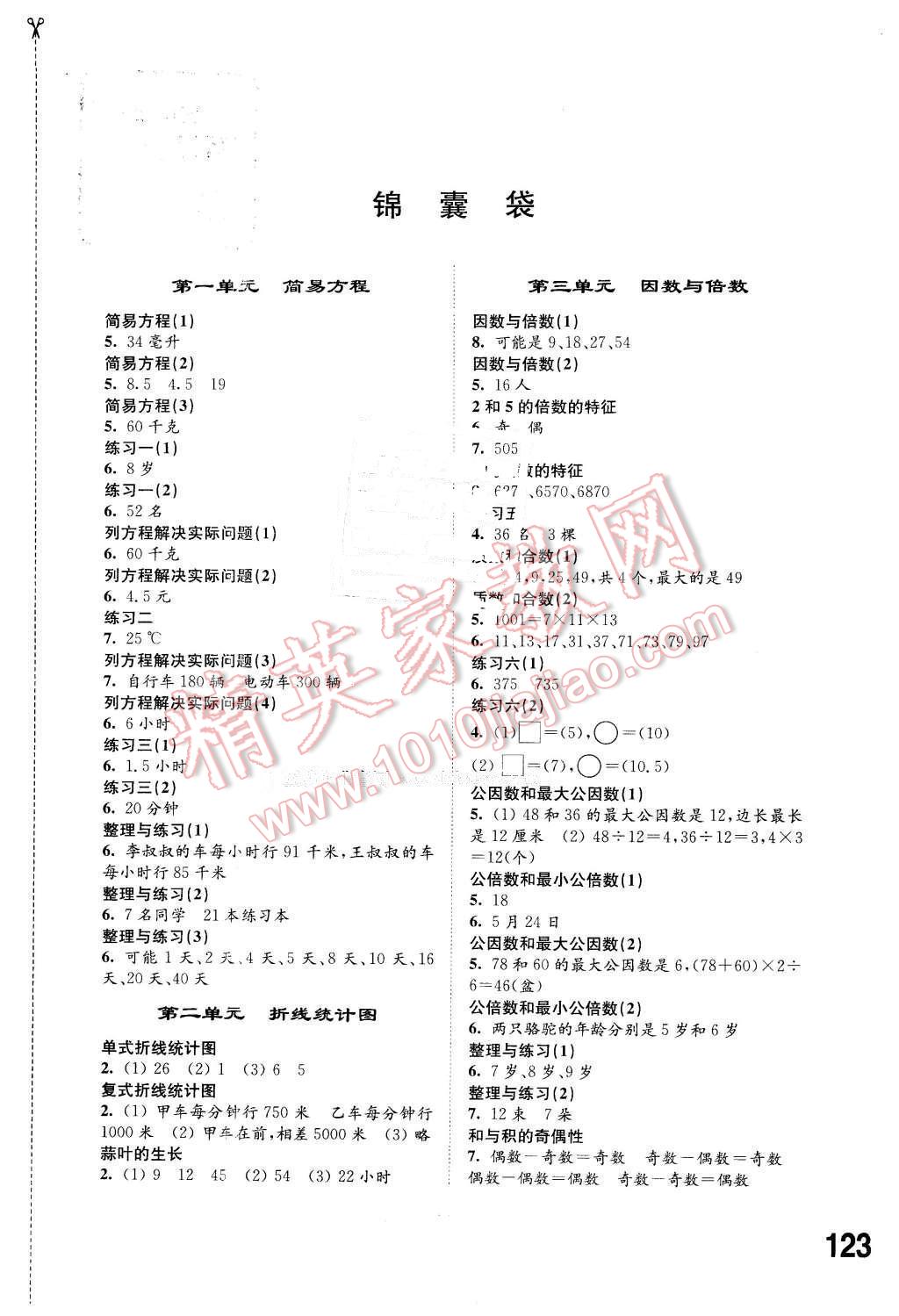 2016年同步练习五年级数学下册苏教版江苏凤凰科学技术出版社 第1页