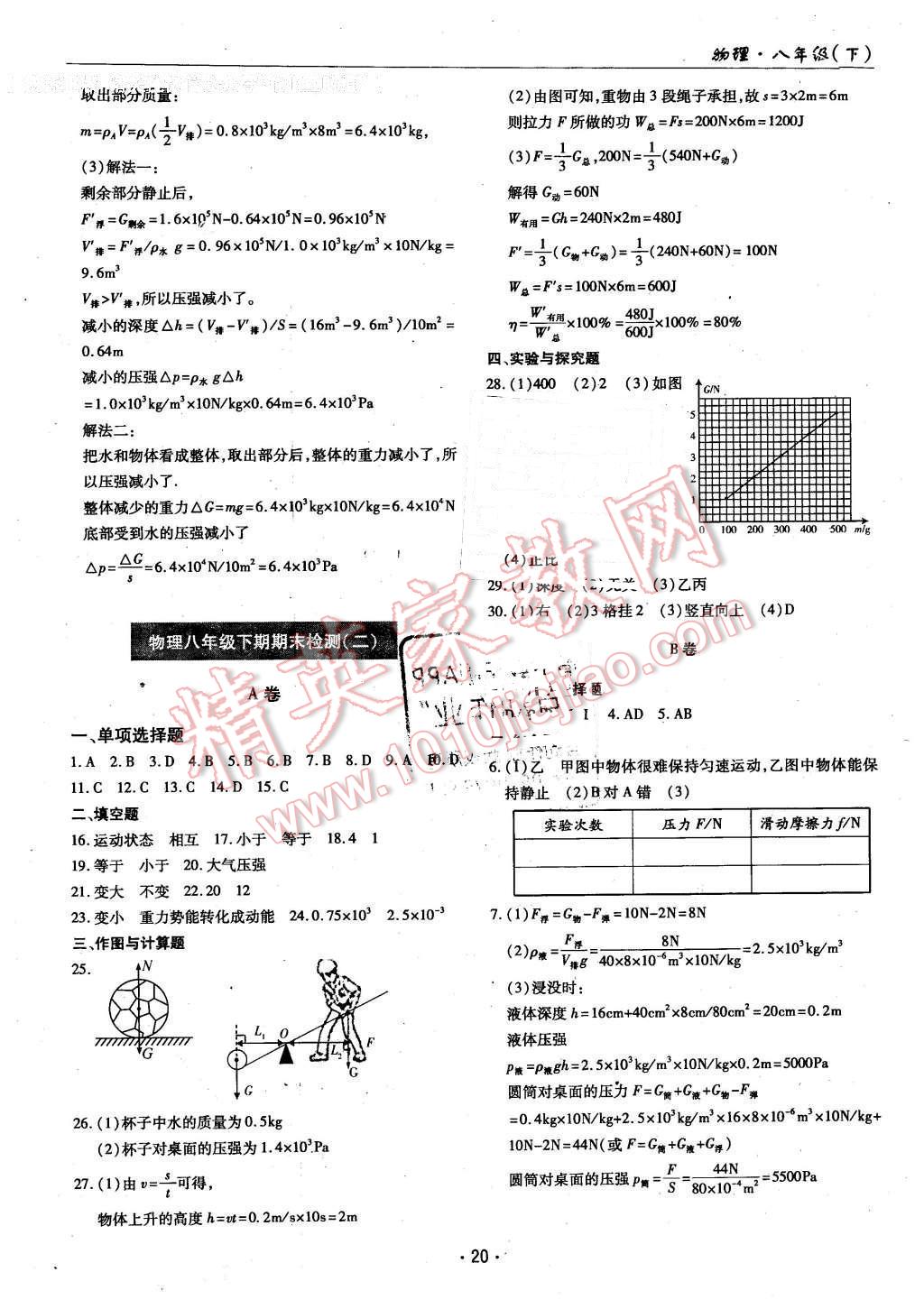 2016年理科爱好者八年级物理下册教科版第24期 第19页