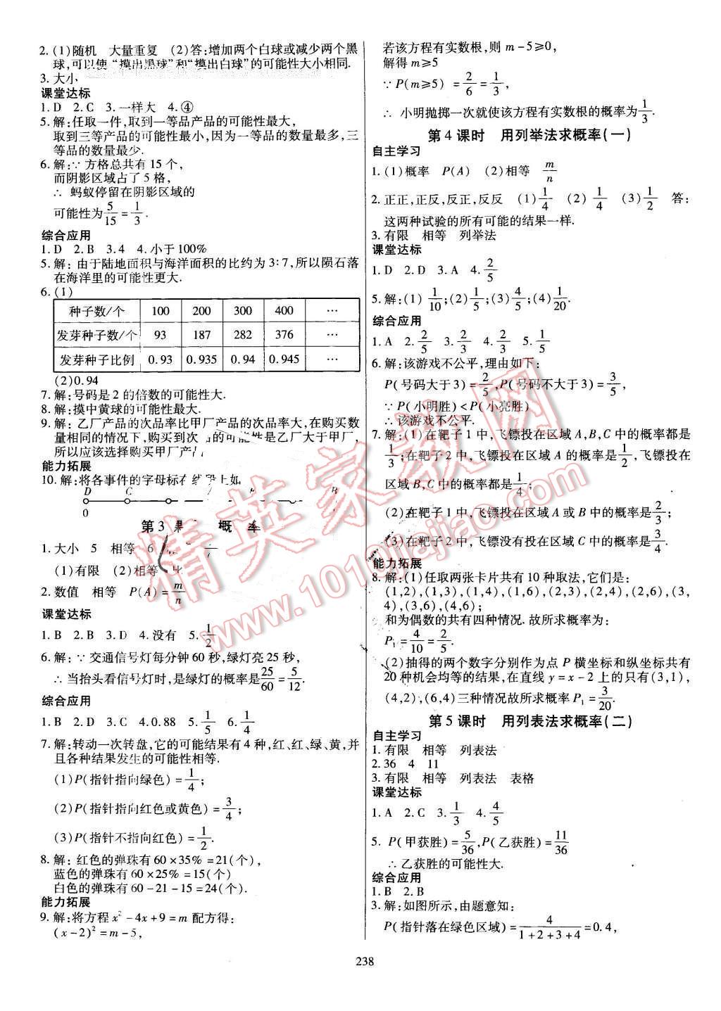 2015年導(dǎo)學(xué)與演練九年級數(shù)學(xué)全一冊人教版 第18頁