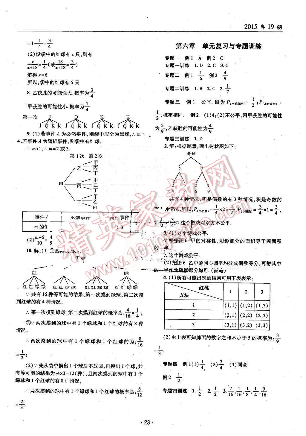 2016年理科愛好者七年級(jí)數(shù)學(xué)下冊(cè)北師大版第19期 第22頁