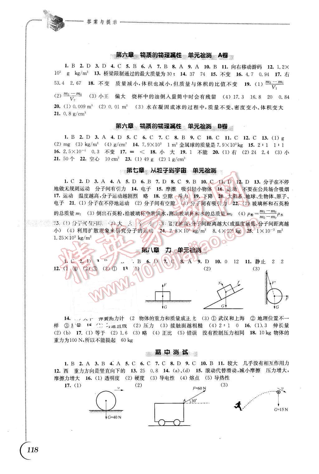 2016年同步练习八年级物理下册苏科版江苏凤凰科学技术出版社 第6页