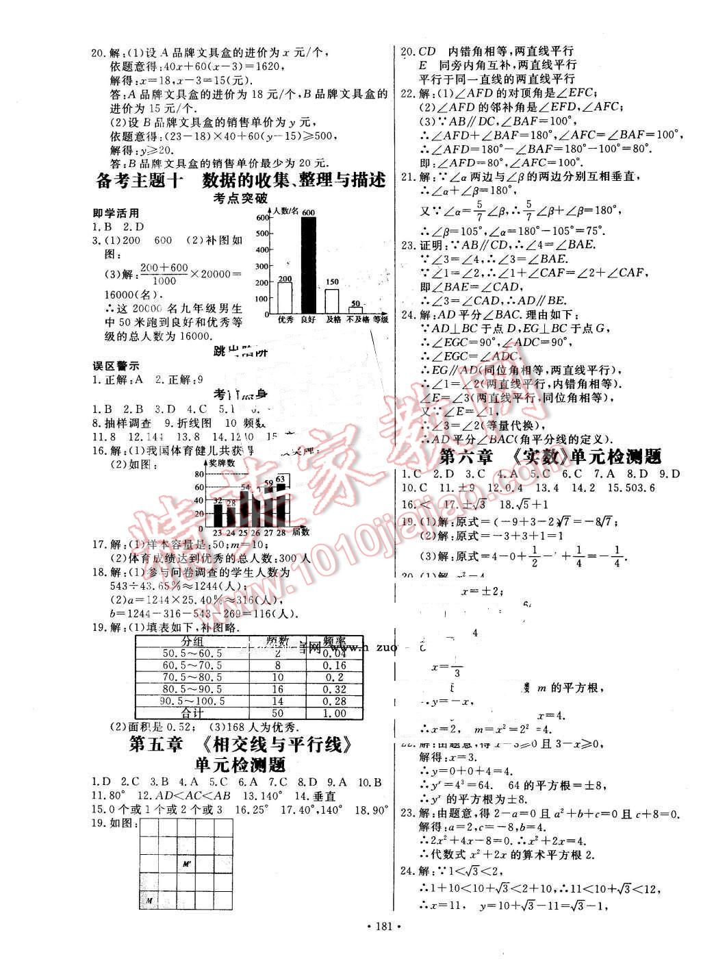 2016年导学与演练七年级数学下册人教版 第21页