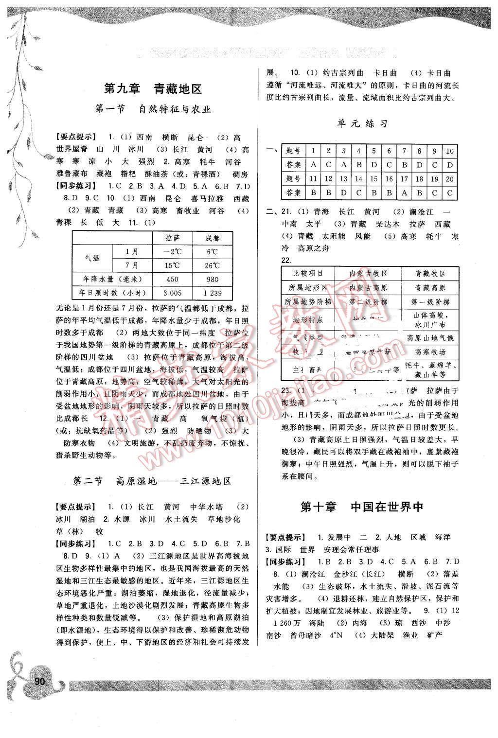 2016年顶尖课课练八年级地理下册人教版 第4页