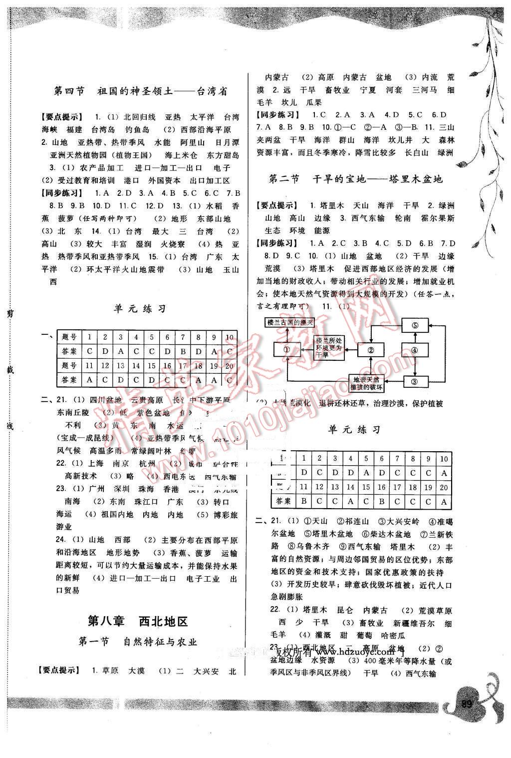 2016年顶尖课课练八年级地理下册人教版 第3页