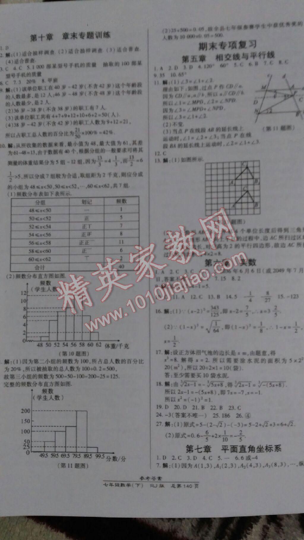 2014年高效课时通10分钟掌控课堂七年级数学下册湘教版 第18页