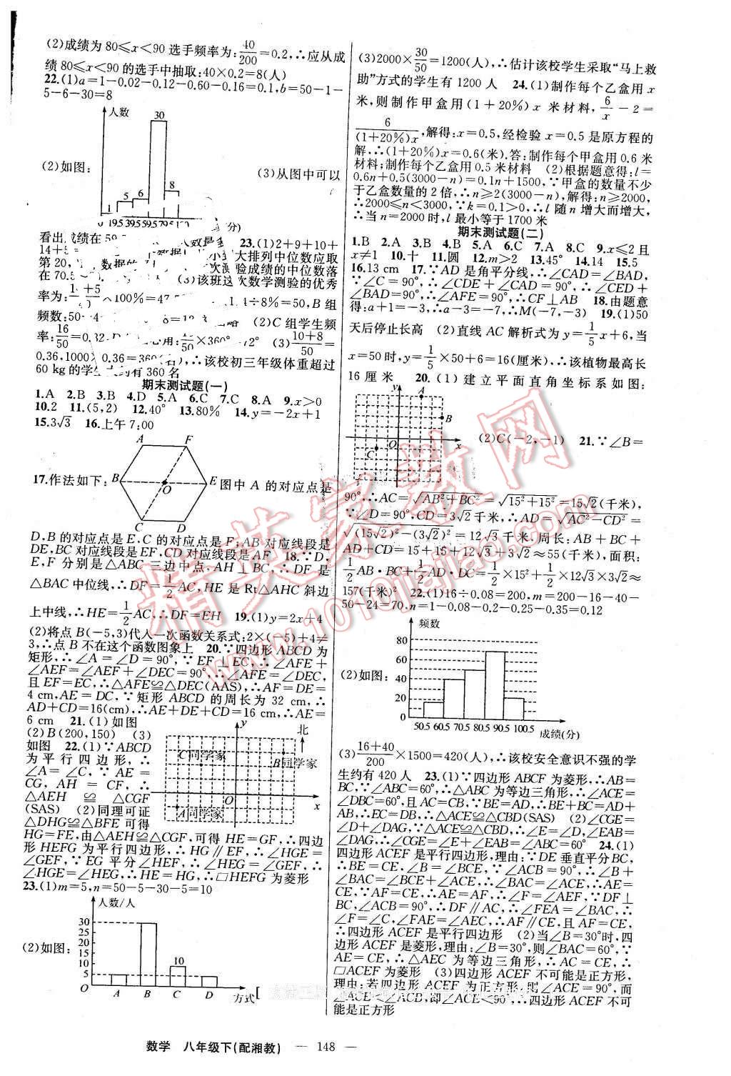 2016年黃岡金牌之路練闖考八年級數(shù)學(xué)下冊湘教版 第16頁