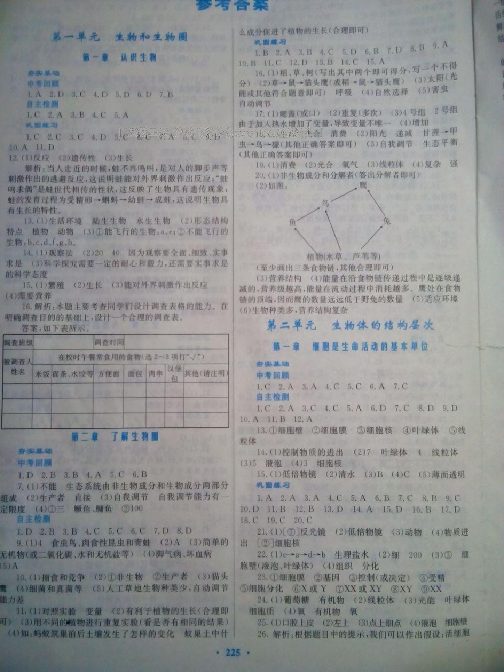 新優(yōu)化設(shè)計(jì)初中總復(fù)習(xí)生物 第6頁