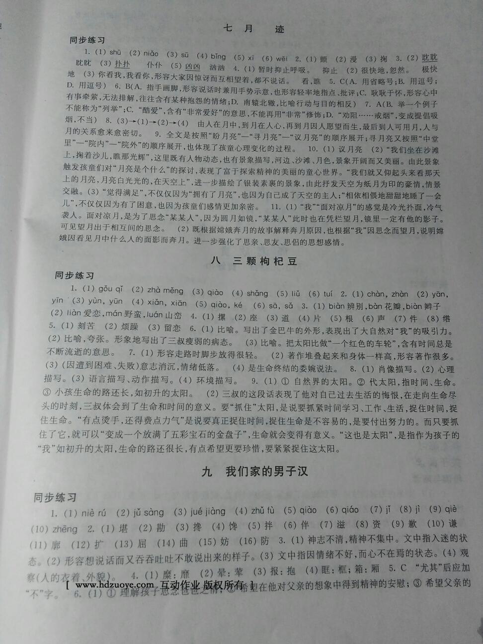 2015年學(xué)習(xí)與評(píng)價(jià)七年級(jí)語(yǔ)文下冊(cè)蘇教版鳳凰教育出版社 第42頁(yè)