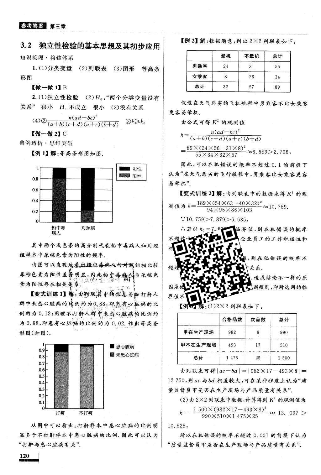 2016年高中同步測控優(yōu)化設(shè)計(jì)數(shù)學(xué)選修2-3人教A版X 參考答案第52頁