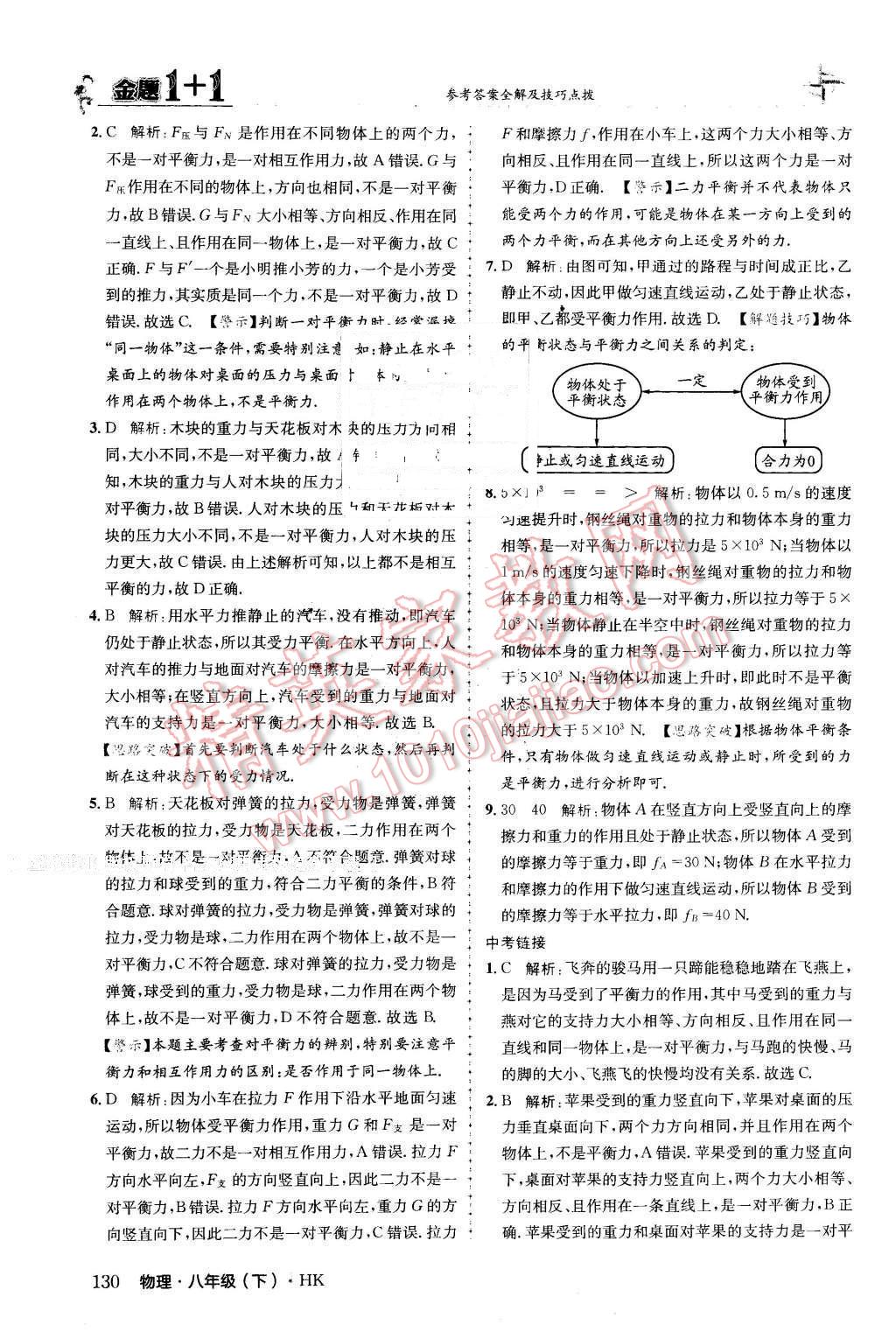 2016年金题1加1八年级物理下册沪科版 第6页