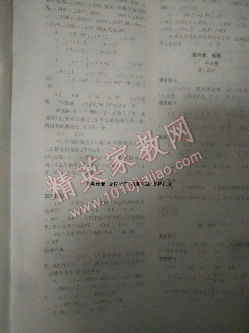 2014年基礎(chǔ)訓(xùn)練七年級數(shù)學(xué)下冊人教版僅限河南省內(nèi)使用大象出版社 第7頁