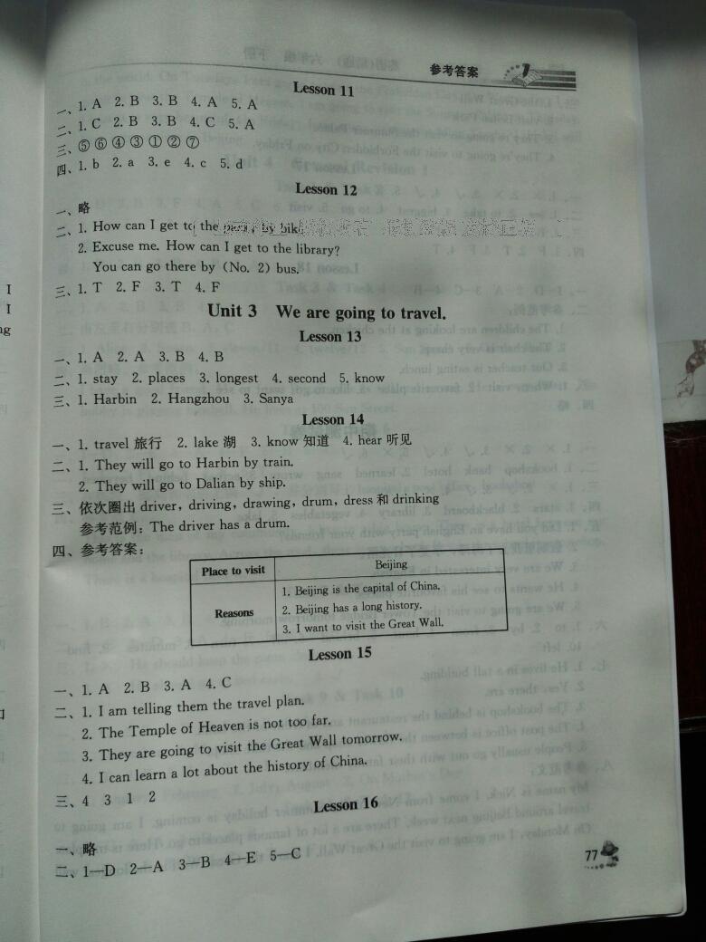 2015年英語同步練習(xí)冊六年級下冊人教版 第11頁