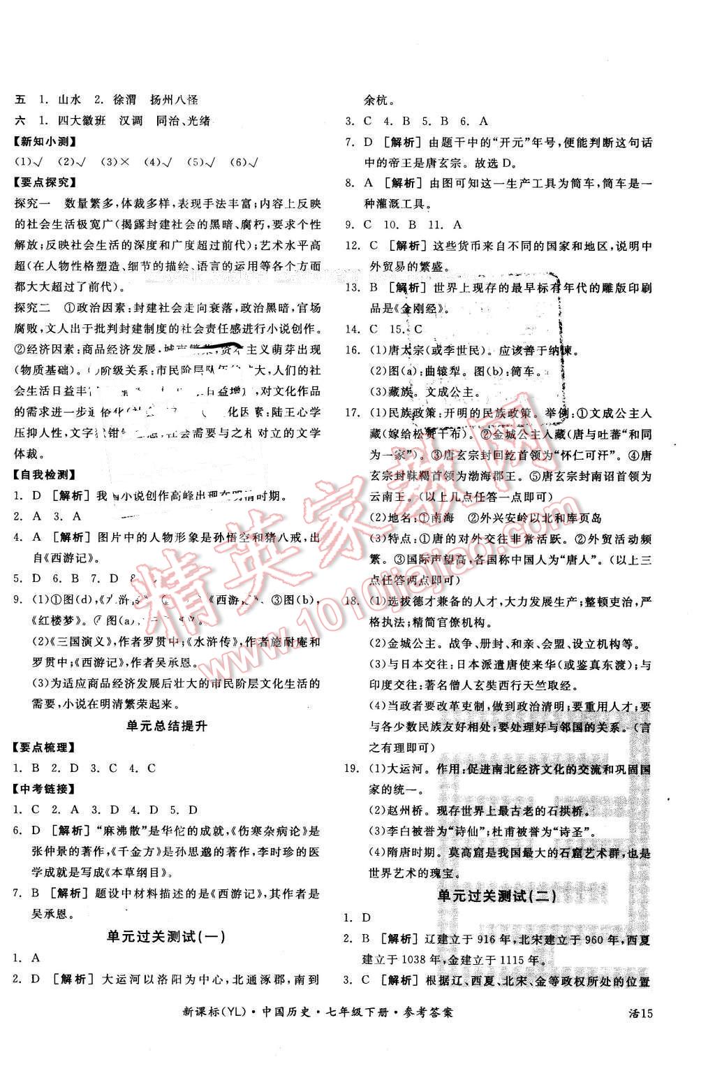 2016年全品學(xué)練考七年級(jí)中國(guó)歷史下冊(cè)岳麓版 第10頁(yè)