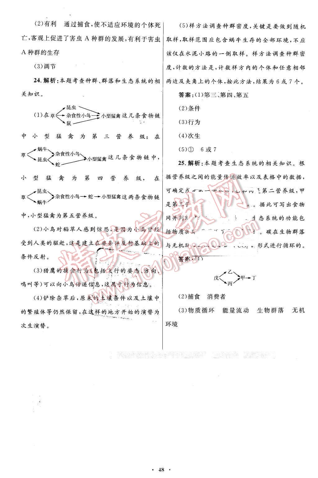 2016年高中同步測控優(yōu)化設(shè)計(jì)生物必修3人教版 第16頁