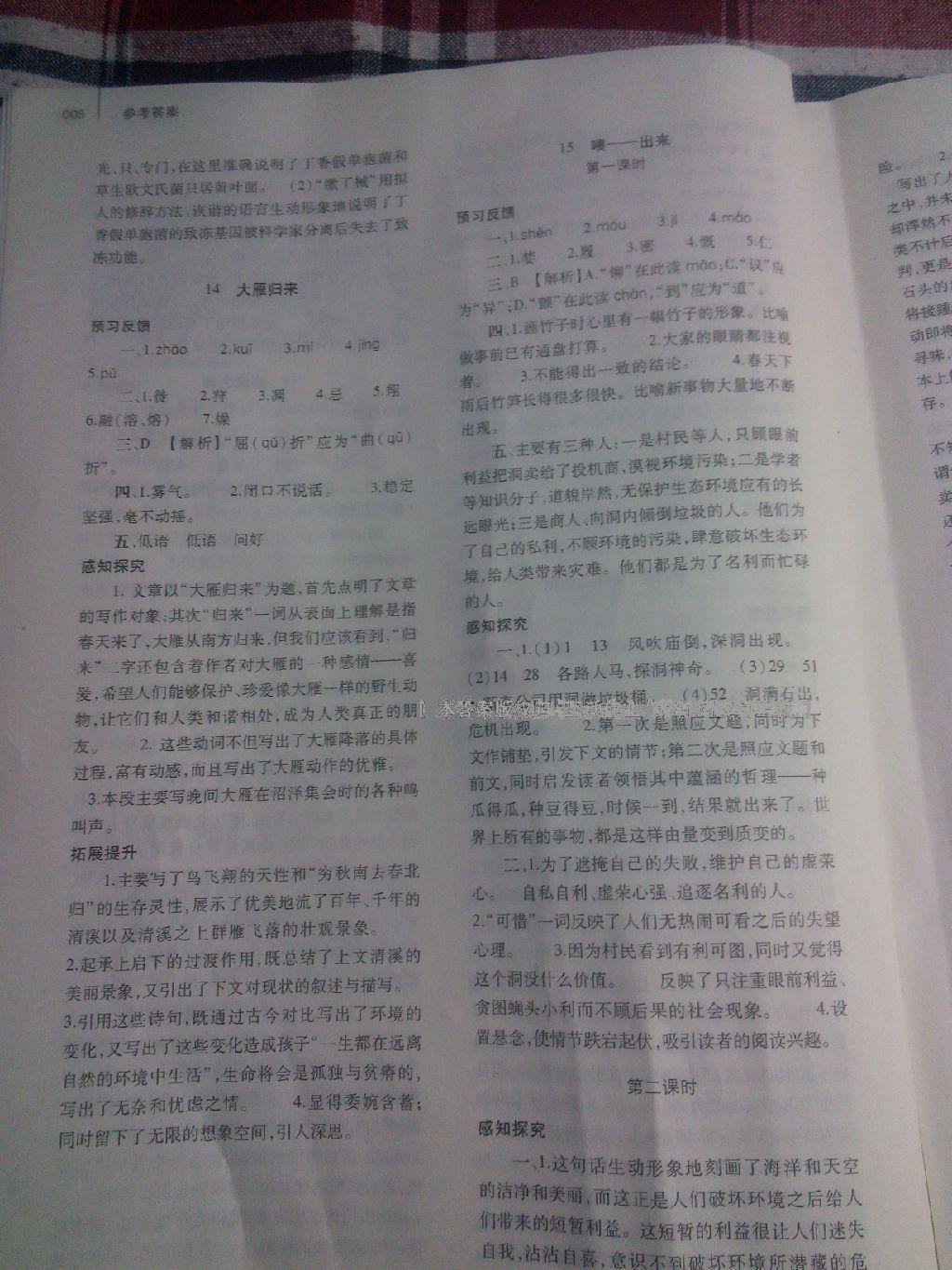 2014年基礎(chǔ)訓(xùn)練八年級(jí)語(yǔ)文下冊(cè)人教版 第38頁(yè)