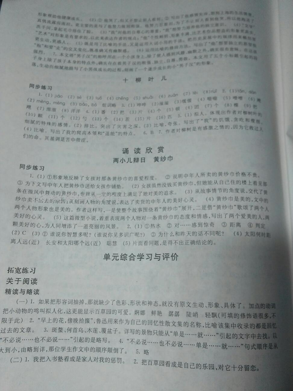 2015年學(xué)習(xí)與評(píng)價(jià)七年級(jí)語(yǔ)文下冊(cè)蘇教版鳳凰教育出版社 第43頁(yè)