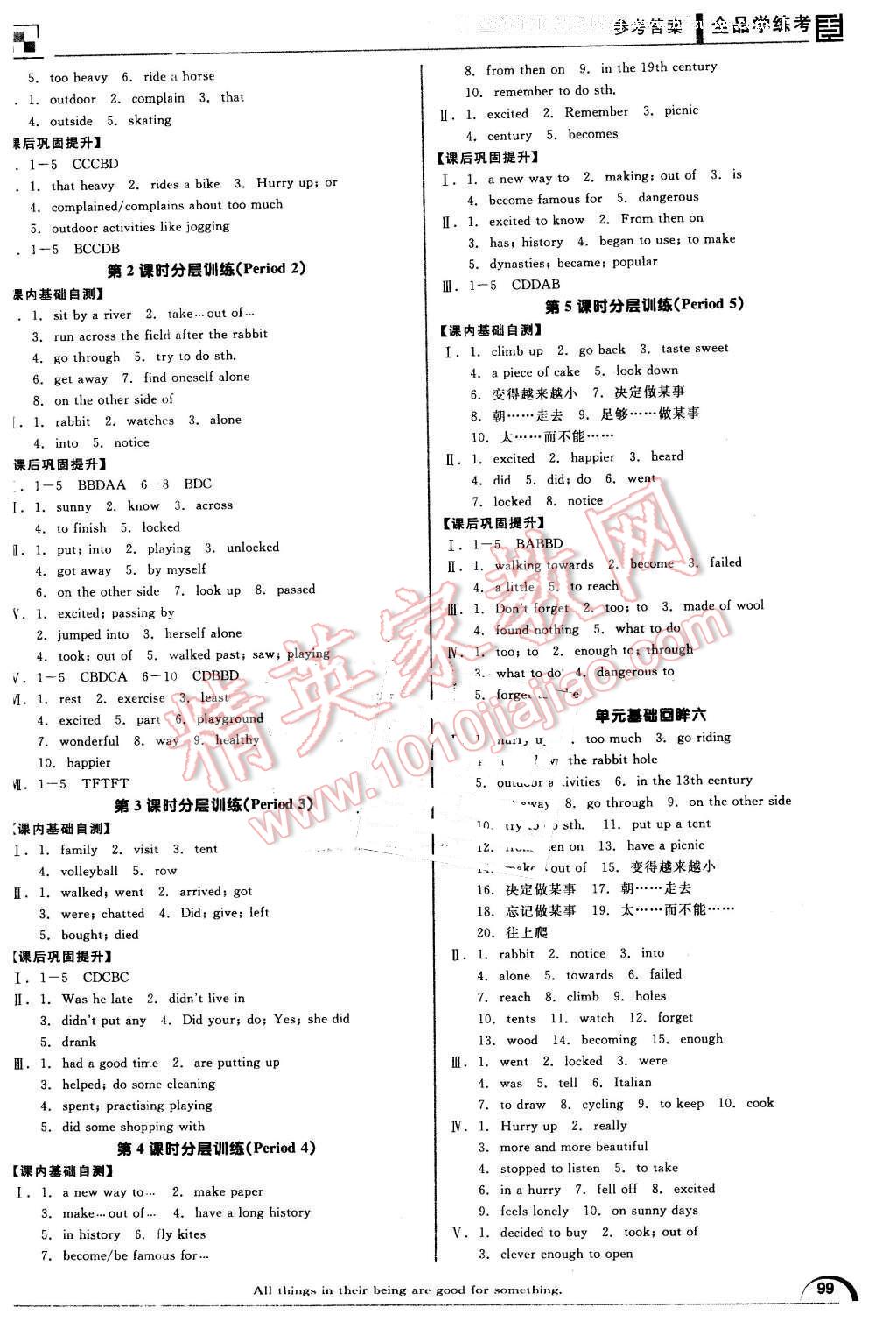 2016年全品學(xué)練考七年級英語下冊譯林牛津版 第15頁