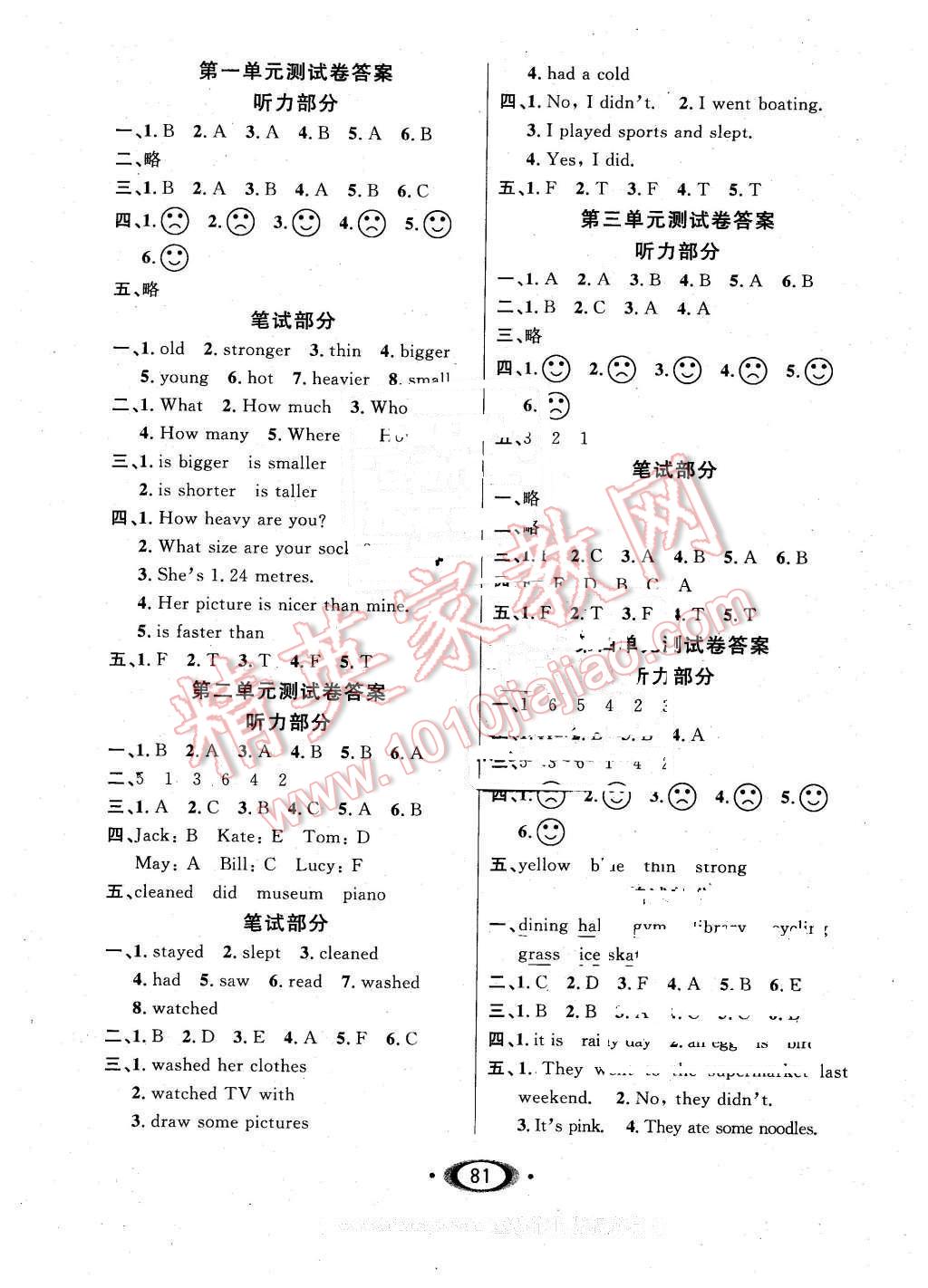 2016年小學(xué)生1課3練培優(yōu)作業(yè)本六年級英語下冊人教PEP版 第7頁