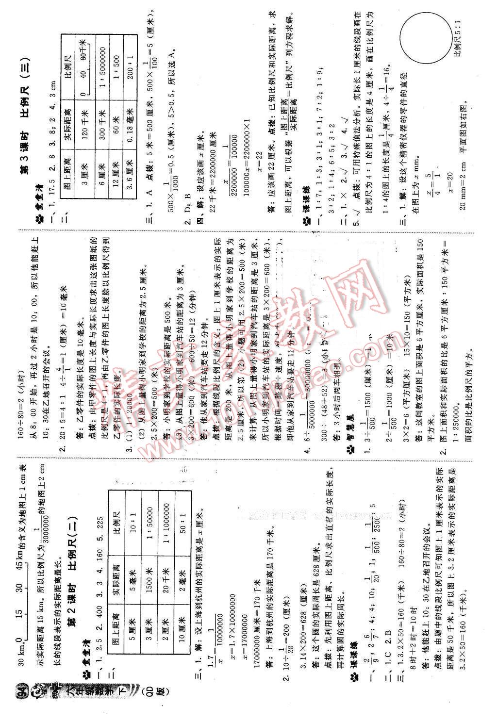 2016年综合应用创新题典中点六年级数学下册青岛版 第12页