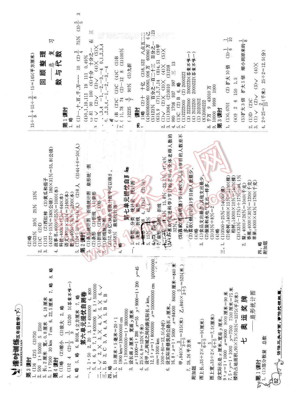2016年課時(shí)訓(xùn)練五年級(jí)數(shù)學(xué)下冊(cè)青島版 第6頁(yè)