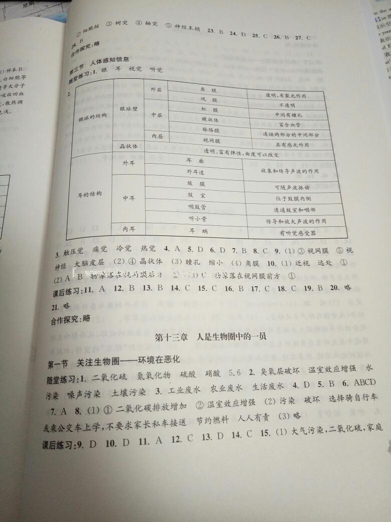 2016年學(xué)習(xí)與評價七年級生物學(xué)下冊蘇教版江蘇鳳凰教育出版社 第16頁