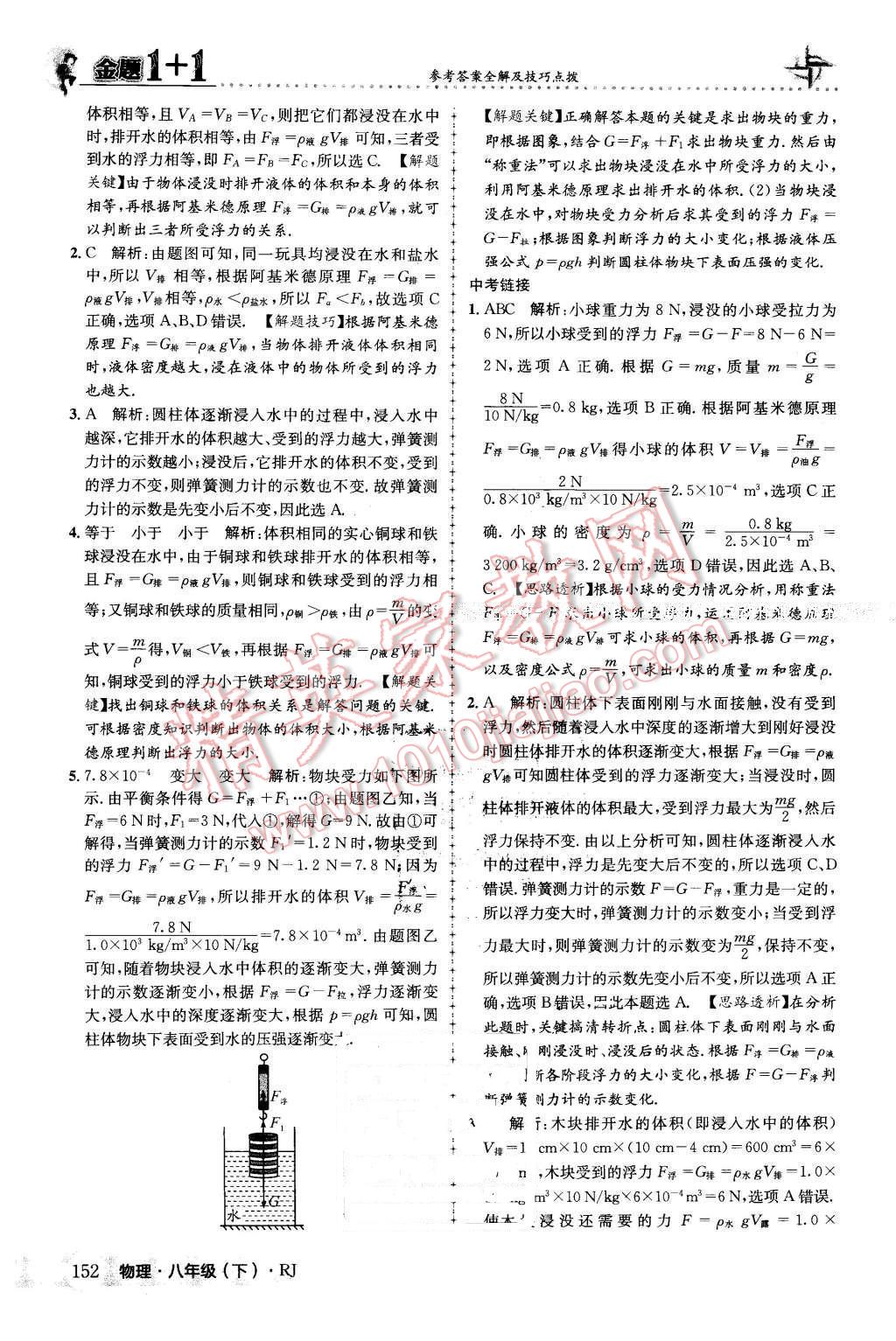 2016年金題1加1八年級物理下冊人教版 第28頁