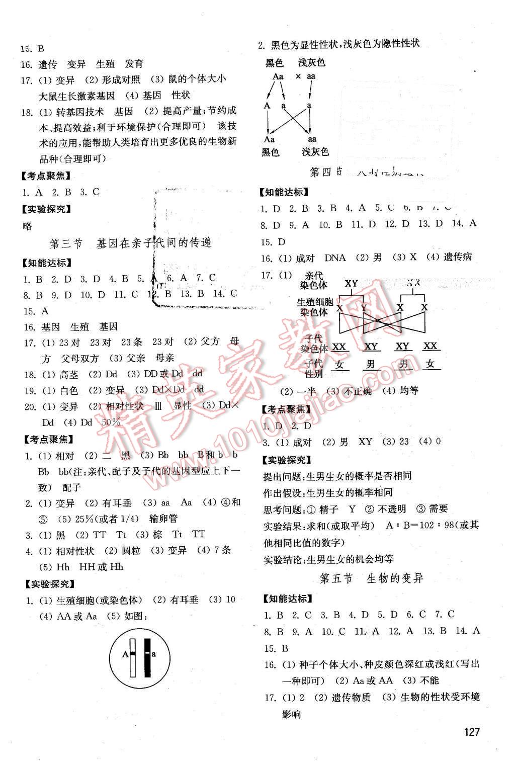 2016年初中基礎(chǔ)訓練八年級生物學下冊 第3頁