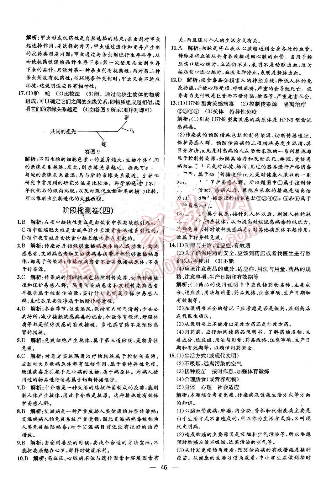 2016年同步导学案课时练八年级生物学下册人教版 第30页